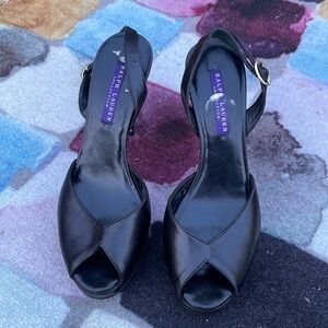 Ralph Lauren Collection leather Made Italy high heel leather sandal Classy SEXY